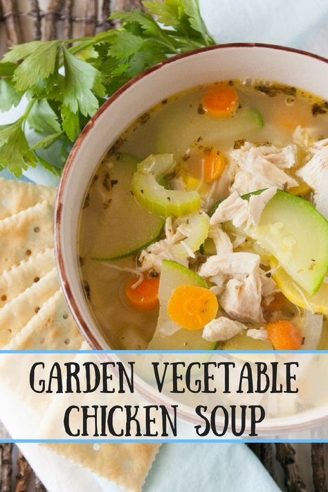 Vegetable Chicken Soup, Chicken And Veg Soup, Garden Vegetable Soup, Chicken Veggie Soup, Chicken Vegetable Soup Recipes, Chicken Vegetable Soup, Vegetable Soup Healthy, Vegetable Soup With Chicken, Veg Soup