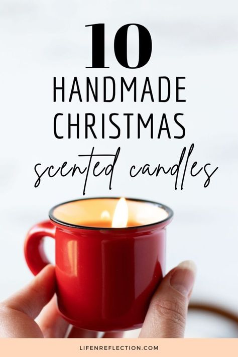 Diy Candles For Christmas, Making Christmas Candles Diy, Make Your Own Candles Scented, Make Christmas Candles, Diy Christmas Candles Gift, Homemade Christmas Candles Diy Gifts, Handmade Christmas Candles, Christmas Candle Recipes, Easy Diy Christmas Candles