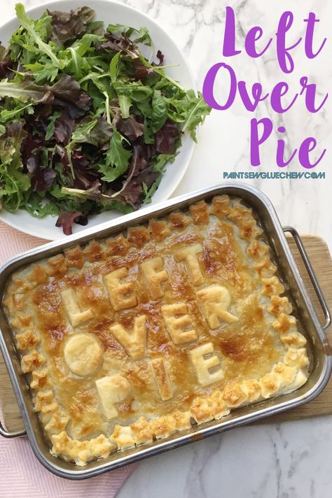 LEFTOVERS PIE is our families favourite reason to have a ROAST DINNER.  A great way to get an extra meal for the whole family with only a small amout of leftover meat.  Combine all elements of the leftover roast  under a delicious pastry blanket.  Tasty and economical. Pin for later or head to the blog #leftovers #pie #familyrecipes #leftoverrecipes #bestsupperdishes #yum #easyrecipes #howtouseleftovers #bestpies #pastryideas #savourypies #usingleftovers #chickenideas #pies #pastrydecoration Leftover Pie, Christmas Leftovers, Berry Salad, Savory Pastry, Amazing Appetizers, Roast Dinner, Recipe Community, Savory Pie, New Family