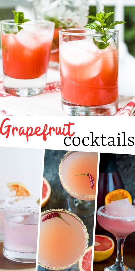 Grapefruit Alcoholic Drinks, Mixed Drinks With Grapefruit Juice, Vodka And Grapefruit Juice, Grapefruit Drinks Alcohol, Grapefruit Vodka Cocktail Recipes, Sparkling Grapefruit Cocktail, Grapefruit Recipes Drinks, What To Make With Grapefruit, Drinks With Grapefruit Vodka