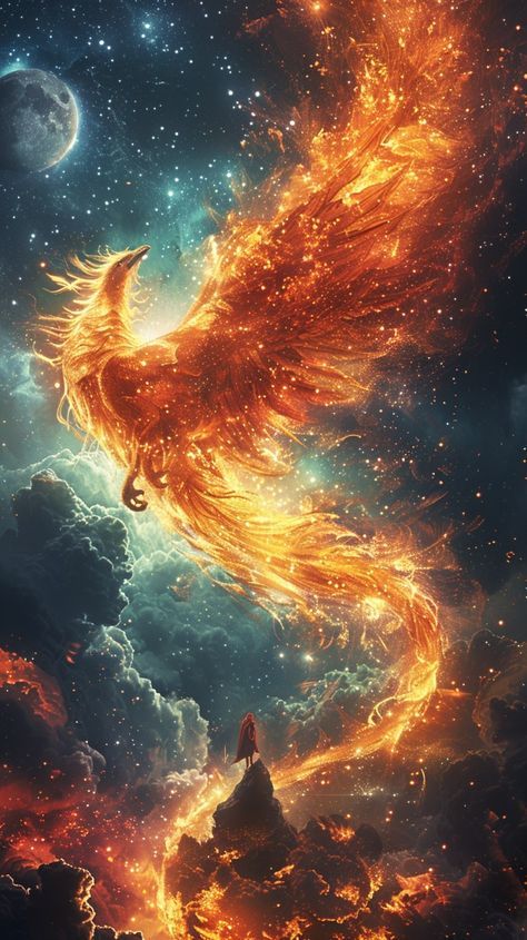 Phoenix Iphone Wallpaper, Phoenix Bird Wallpaper Iphone, Pheonix Aestethic Wallpaper, Phoenix Inspiration, Greek Monsters, Phoenix Wallpaper, Phoenix Artwork, Mythical Birds, Rose Flower Pictures