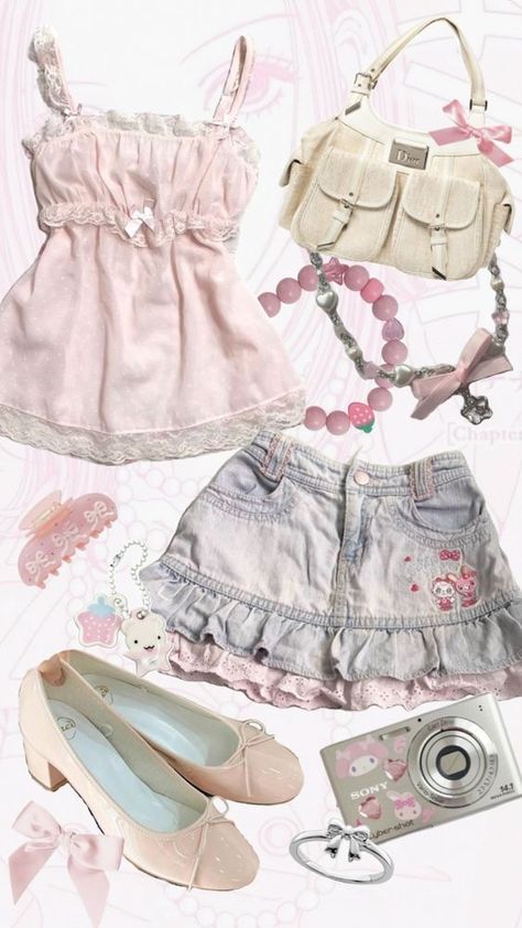 #shojo #aesthetic #fashion #outfit #coquette Himekaji Outfits, Kawaii Outfit Ideas, Kawaii Fashion Outfits, Creation Couture, Grunge Goth, Mode Inspo, Really Cute Outfits, Kawaii Clothes, Clothes And Accessories