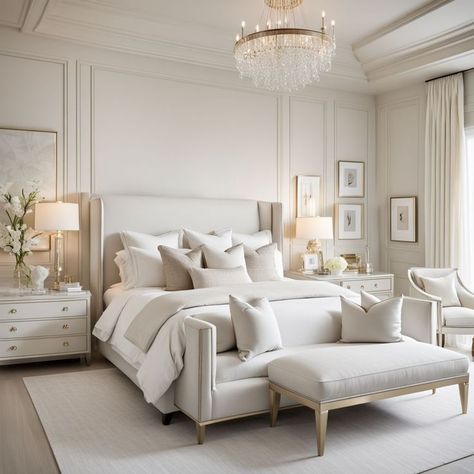 Classic Bedroom Design, Elegant Bedroom Design, Luxe Bedroom, Classy Bedroom, Luxury Bedroom Master, Classic Bedroom, Elegant Bedroom, Room Makeover Bedroom, Master Bedrooms Decor