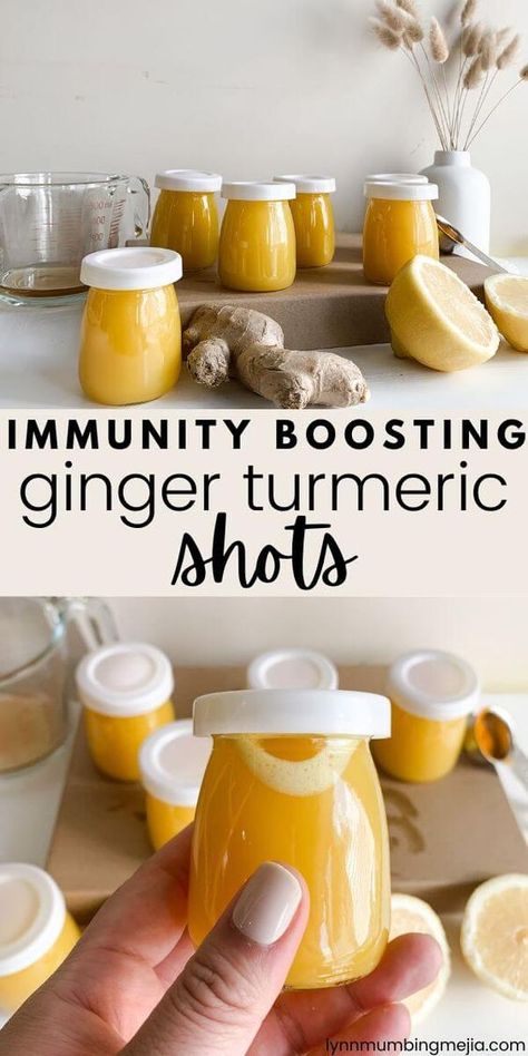 Ginger Turmeric Shots, Ginger Tumeric, Ginger Shot Recipe, Turmeric Shots, Blender Smoothie, Anti Inflammation Recipes, Wellness Shots, Ginger Turmeric, Boost Your Immune System