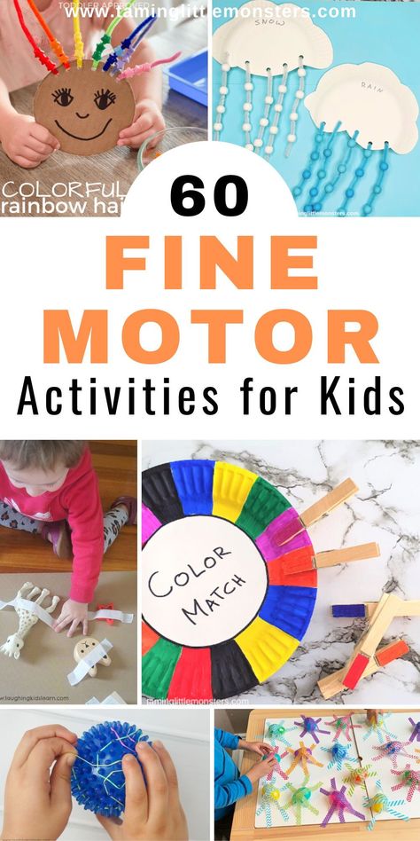 Fine Motor Activity Preschool, Small Motor Preschool Activities, Fine Gross Motor Activities For Preschoolers, Fine Motor Arts And Crafts, Preschool Fine Motor Crafts, Fine Motor And Visual Motor Activities, Individual Activities For Preschoolers, All About Me Preschool Theme Activities Fine Motor, Best Fine Motor Activities For Preschool