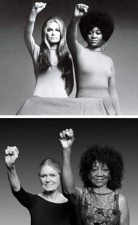 Gloria Steinem  Angela Davis Gloria Steinem, Power To The People, Black Power, Iconic Women, Women In History, Womens Rights, Inspirational Women, Powerful Women, Black Lives