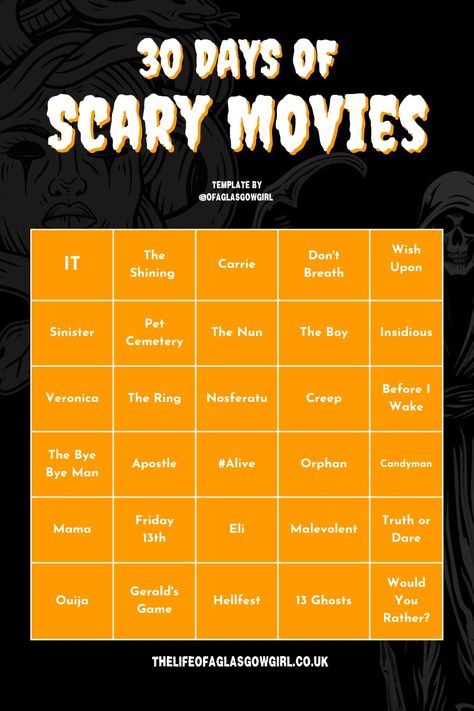 List Of Movies To Watch, Movies And Shows To Watch, Spooky Buddies, Movie Checklist, Scariest Movies, Movies Scary, Scary Movies To Watch, 1980s Tv Shows, List Of Movies