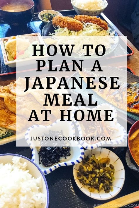 Interested in Japanese home cooking? Learn how to make a Japanese Meal at home! Known as Ichiju Sansai, the concept includes One Soup Three Sides for a full out washoku meal. We explain how this can be done at home. #japanesehomecooking #japanesefood #japaneseculture #washoku | Easy Japanese Recipes at JustOneCookbook.com Japanese Home Cooking, Grilled Mackerel, Ginger Pork, Easy Japanese Recipes, Japanese Lunch, Japanese Home, Japanese Recipes, Seasonal Ingredients, Meatloaf Recipes