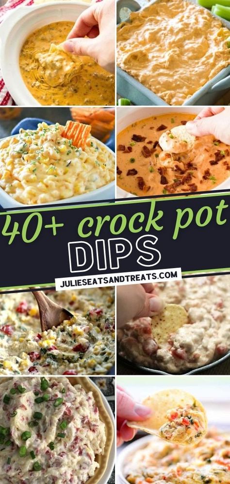 Easy Fall Crockpot Appetizers, Slow Cooker Dip Recipes Appetizers, Crock Pot Snacks Parties, Appetizers For Party Easy Crock Pot, Game Day Crock Pot Dips, Crock Pot Dip Recipes For Parties, Easy Crockpot Ideas For A Party, Easy Crockpot Superbowl Recipes, Party Dip Recipes Crock Pot