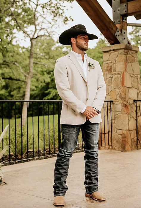 Guys Western Wedding Attire, Men Cowboy Wedding Outfit, Country Men Wedding Attire, Country Wedding Mens Outfit, Western Men Outfits Wedding, Western Outfit Men Wedding, Country Wedding Guys Attire, Vaquero Wedding Outfit Men, Cowboy Formal Wear Men Western Weddings