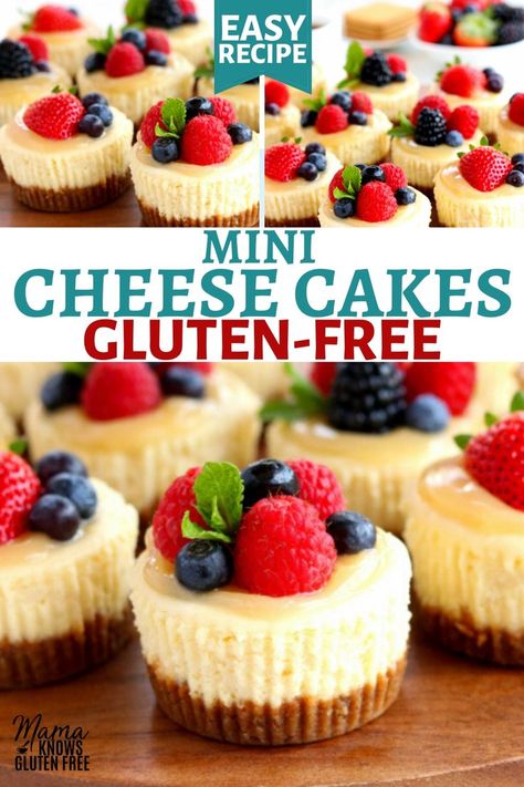 Mama Knows Gluten Free, Mini Desert, Gf Treats, Biscuits Graham, Easy Gluten Free Desserts, Gluten Free Cheesecake, Dessert Bites, Dessert Party, Gluten Free Sweet