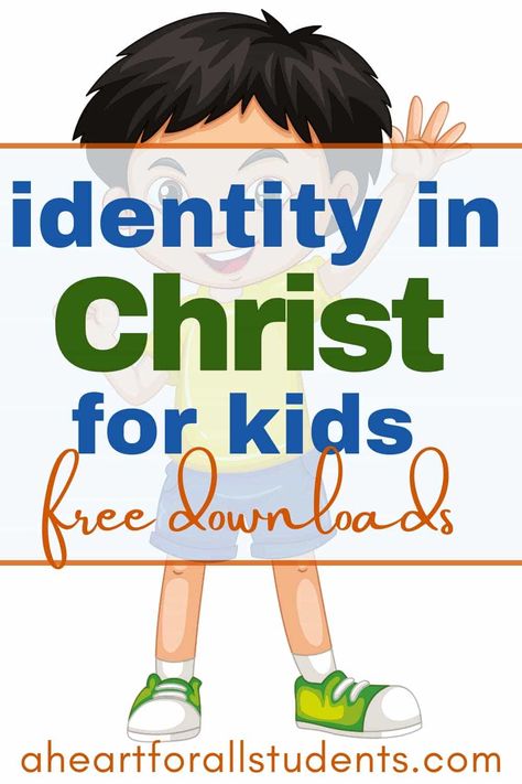 Identity In Christ For Kids, Scriptures For Kids, Verses For Kids, Kids Church Lessons, Biblical Parenting, Relationship With Jesus, Bible Activities For Kids, Kids Printables, Sunday School Kids