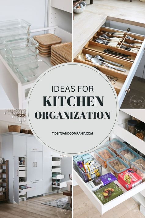 Time to organize those kitchen drawers and cabinets for a kitchen refresh. Get the best tips for keeping your kitchen clean and tidy. Kitchen Solutions Organizing Ideas, Kitchen Tidy Ideas, Kitchen Cabinet And Drawer Organization, What To Store In Kitchen Drawers, Organize Deep Kitchen Drawers, Ideas To Organize Kitchen Cabinets, How To Organize Kitchen Drawers, How To Organize Kitchen Cabinets Layout, How To Organize Kitchen