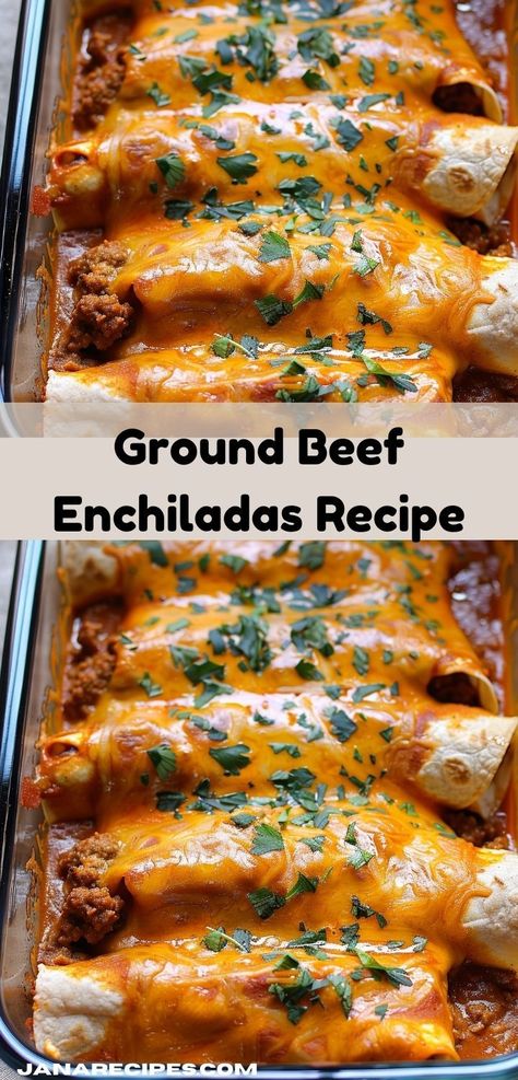 Looking for easy dinner recipes? Try our Ground Beef Enchiladas Recipe! This flavorful dish combines ground beef and enchilada sauce, making it one of the best beef recipes for dinner. Easy Ground Beef Enchiladas, Beef Enchiladas Recipe, Easy Beef Enchiladas, Best Enchiladas, Beef Enchilada Recipe, Ground Beef Enchiladas, Beef Enchilada, Ground Beef Casserole Recipes, Best Beef Recipes