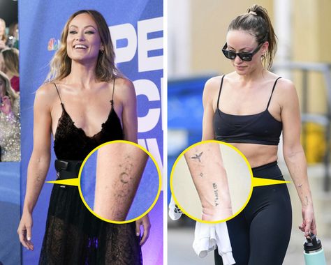 10+ Celebrity Tattoos That Became the Topic of Heated Discussions Celebrity Women Tattoos, Celebrities Tattoos Women, Famous People Tattoos, April Tattoos, Celebrity Tattoos Women, Tattoos Women, Weird Tattoos, The Spell, Celebrity Tattoos