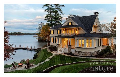 Lake Houses Exterior, Boston Design, Dream Beach Houses, Dream House Rooms, Cute House, Luxury Homes Dream Houses, Dream House Interior, House Built, Dream House Exterior