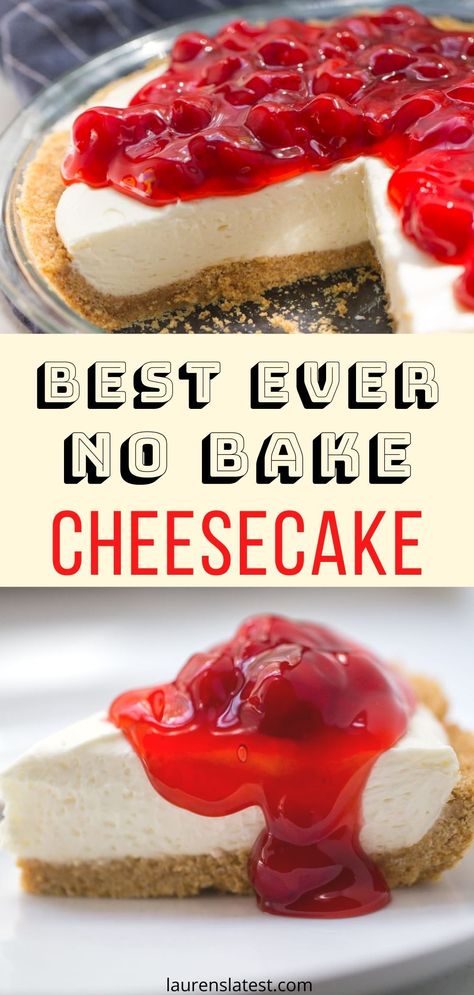 No Bake Cheesecake Recipe, Retro Desserts, Easy No Bake Cheesecake, Baked Cheesecake Recipe, How To Make Cheesecake, Easy Cheesecake Recipes, Easy No Bake, Bake Cheesecake, Cheese Dessert