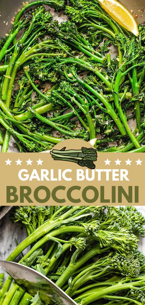 Broccolini Mushroom Recipe, Lemon Garlic Brocollini, Broccolini And Mushroom Recipe, Broccolini And Shrimp Recipe, Broccolitini Recipes, Best Way To Cook Brocollini, Best Broccolini, Good Veggie Recipes, How To Make Brocollini