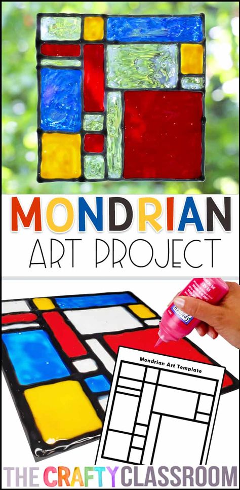 Mondrian Kids Art, Mondrian Kids, Mondrian Art Projects, Piet Mondrian Artwork, Art Homeschool, Natural Decorations, Mondrian Art, Art Project For Kids, Project For Kids