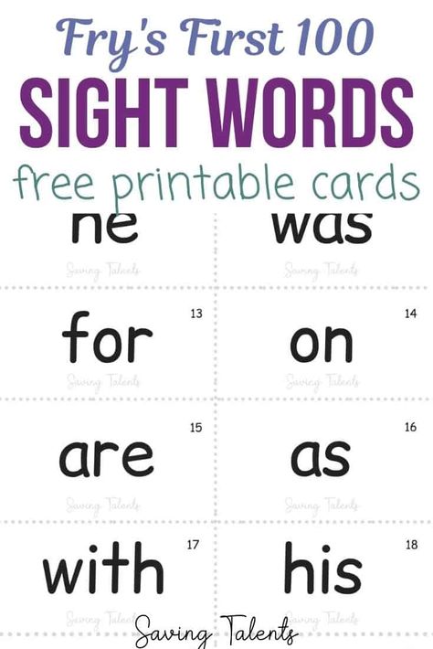 How To Introduce Sight Words, Phonics Flashcards Free Printable, Sight Word Flash Cards Free, Sight Word Printables Free, Site Words Kindergarten, Sight Words Kindergarten Printables, Kids Sight Words, First 100 Sight Words, Pre K Sight Words