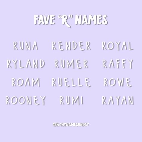 R Baby Names, R Names, Group Names Ideas, Rare Names, Group Names, Rare Baby Names, Sweet Baby Names, Short Names