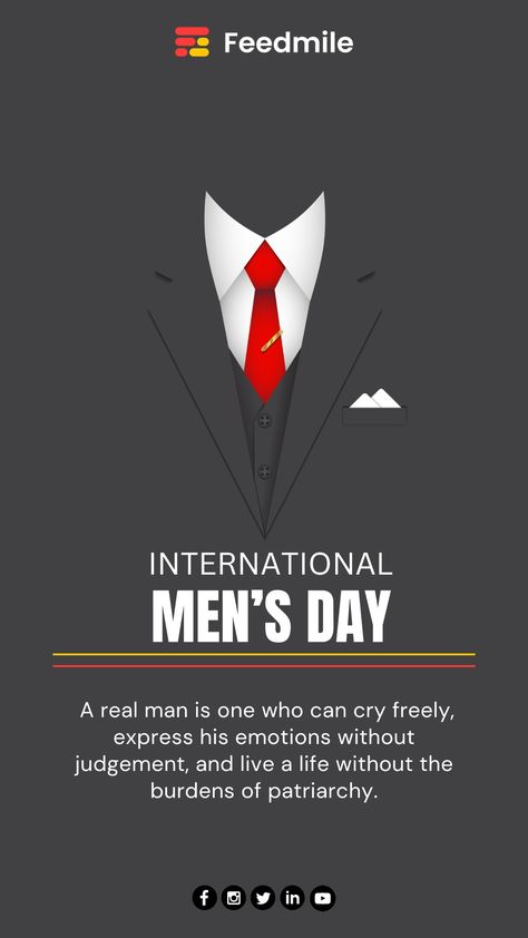 Happy International Men's Day Images, International Mens Day Quotes Men, Happy Mens Day International, Happy International Men's Day Quotes, International Men's Day Creative Post, Men's Day Quotes International, International Men's Day Creative Ads, International Mens Day Poster, Happy Mens Day Wishes