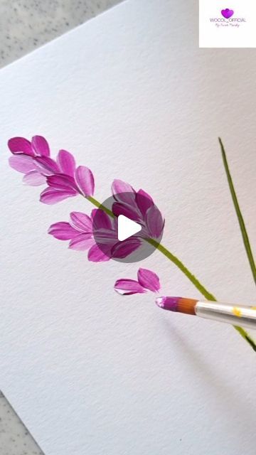 Swati Pandey | OneStroke Flower painting on Instagram: "Easiest Flower Painting 🌸
.
.
.
.
#painting #acrylicpainting #flowerpainting #floral #artwork #artvideo #easypainting #paintingtutorial #viralreels #trendingreels #aesthetic #ａｅｓｔｈｅｔｉｃ #wocol_official" Simple Acrylic Flowers Painting, Easy White Flower Painting, How To Paint A Simple Flower, Simple Paint Flowers, Flower Aesthetic Painting Ideas, Painting Flowers Easy Acrylic, Painting Wildflowers Acrylic Easy, How To Paint A Flower Step By Step, Paint A Flower Easy