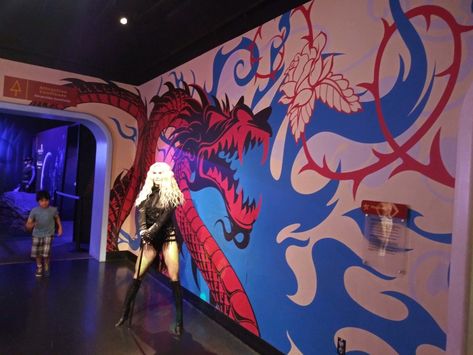 Dragon Mural Paintings, Dragon Wall Painting, Anime Mural, Fantasy Mural, Dragon Mural, Dragon Wall Mural, Painted Mural, Wall Painting Living Room, Dragon Wall Art