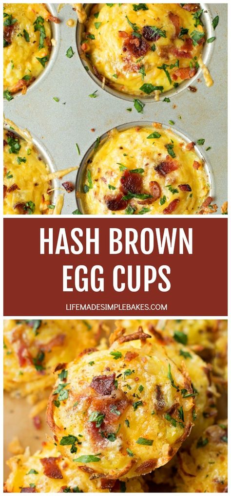 Hashbrown Muffin Cups Eggs, Muffin Tin Hashbrowns Eggs, Egg Muffin With Hashbrowns, Life Made Simple Recipes, Eggs And Hashbrowns In Muffin Tin, Egg Muffins Breakfast Hashbrowns, Egg Muffins With Hash Browns, Hashbrown Breakfast Cups Muffin Tins, Hashbrown Egg Muffin Cups