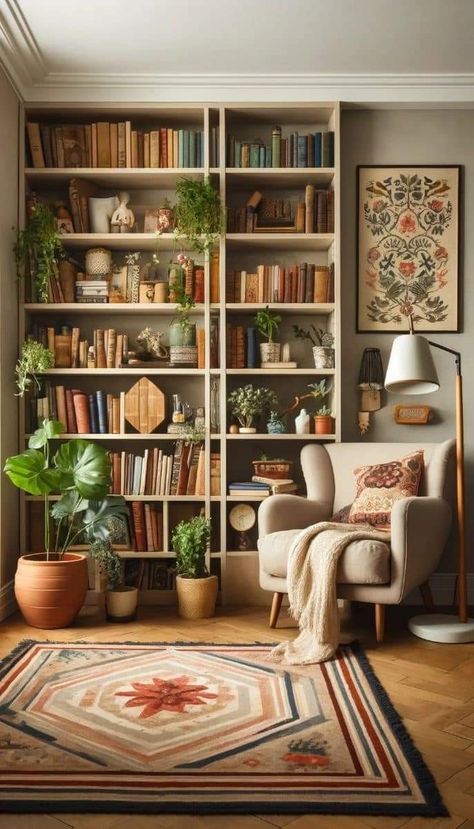 Library Rooms, Cozy Home Library, Home Library Rooms, Bookshelves In Living Room, Home Library Design, Book Nook, Living Room Inspo, Fashion Mistakes, Autumn Cozy