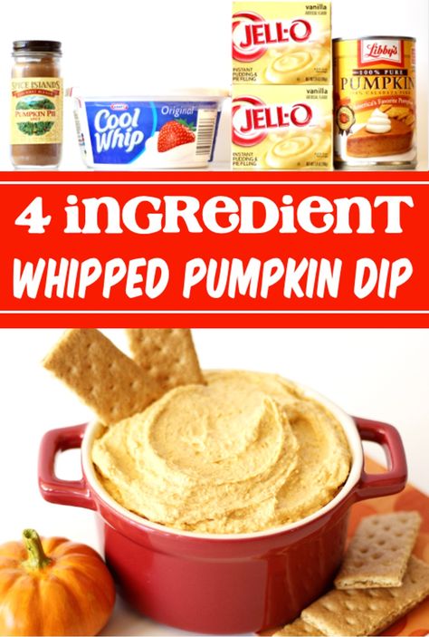 Pumpkin Dessert Dip Recipes, Pumpkin Spice Fruit Dip, Pumpkin Dip With Graham Crackers, Pumpkin Graham Cracker Dip, Pumpkin Cheesecake Dip With Cool Whip, 4 Ingredient Dip Recipes, Pumpkin Dip Cool Whip, Cool Whip Pumpkin Pie Dip, Pumpkin Dip With Vanilla Pudding