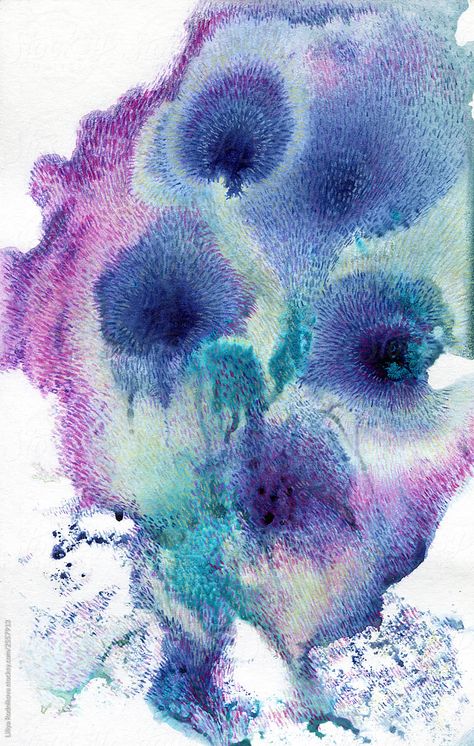 Abstract watercolor and colored pencils art by Liliya Rodnikova - Art, Illustration - Stocksy United Colored Pencils Art, Watercolor Pencil Art, Pencils Art, Abstract Expressionist Art, Textile Art Embroidery, Art Pencils, Abstract Watercolor Art, Illustration Art Drawing, Watercolor Abstract