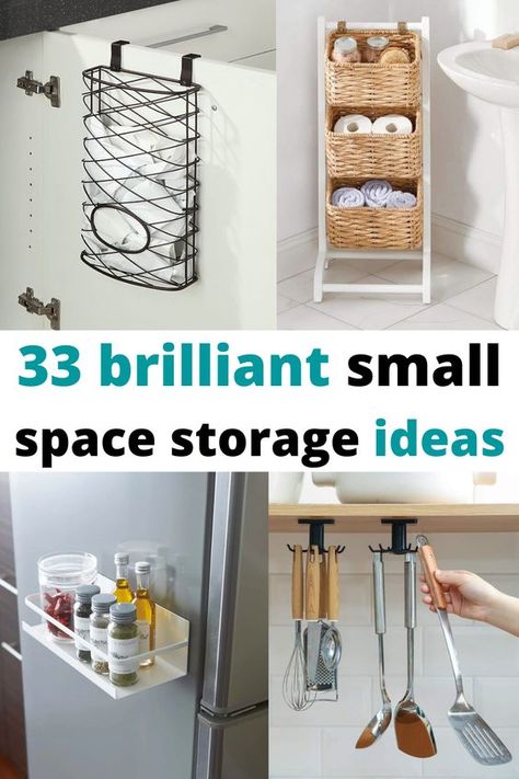 Small Apartment Storage, Diy Space Saving, Apartment Storage, Diy Space, Space Storage, Apartment Organization, Small Space Storage, Creative Storage, Small Homes