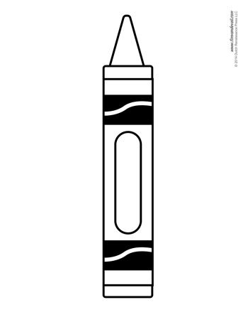 Crayon Template - Tim's Printables Blank Crayon Template, Crayon Outline Printable, Crayola Crayon Template Free Printable, Crayon Clipart Black And White, Crayon Printable Template, Drawing Of A Crayon, Crayon Template Free Printable, Crayon Outline, Crayon Coloring Page