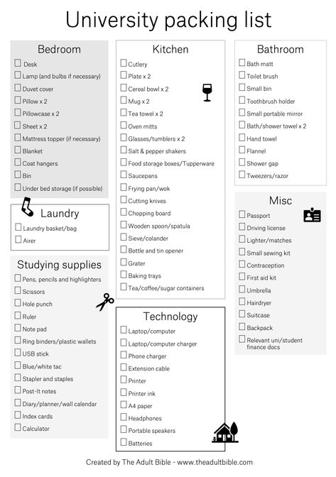 Shopping List For University, College Supplies Checklist, Prep For University, Items For University, Uni Clothes Checklist, University Move In Checklist, University Needs List, Stfx University Dorm Room, Things To Get For University