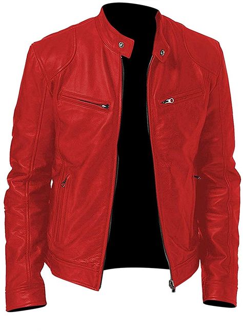 Vintage Biker Jacket, Suede Jacket Men, Man Cafe, Motorcycle Vintage, Red Motorcycle, Distressed Leather Jacket, Vintage Biker, Men's Leather Jacket, Real Leather Jacket