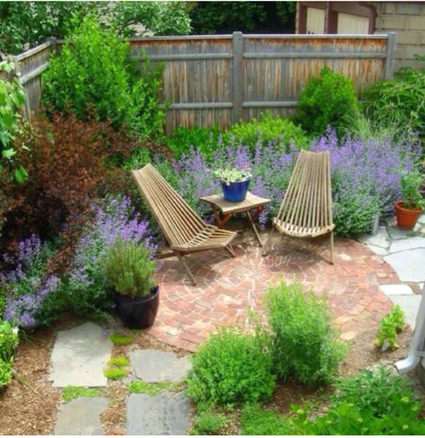 Mythical Garden, Backyard Sitting Areas, Garden Sitting Areas, Backyard Gardens, Small Yard Landscaping, Backyard Ideas For Small Yards, Lawn Alternatives, Seaside Garden, Small Yards