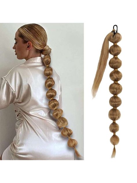 Ginger  Collar  Polyester  Hair Braids Embellished   Wigs & Accs Plait Hair, Three Strand Braid, Bubble Ponytail, Strand Braid, Braid Hair, Ponytail Extension, Hair Braids, Artistic Hair, Hair Piece