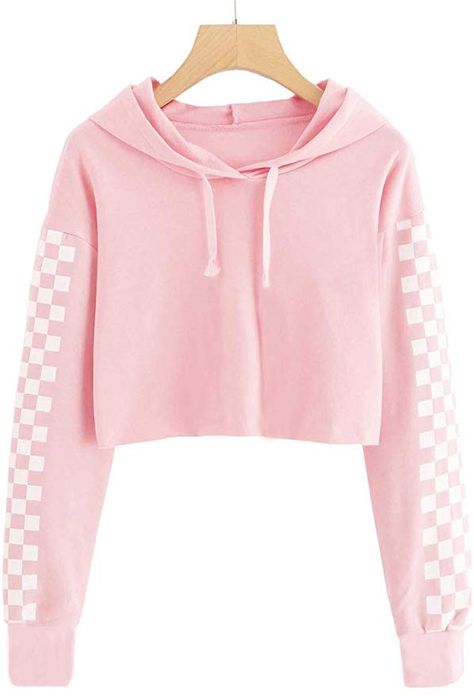 Amazon.com: Imily Bela Kids Crop Tops Girls Hoodies Cute Plaid Long Sleeve Fashion Sweatshirts: Clothing Hoodies Cute, Crop Tops For Kids, Girls Hoodies, Fashion Sweatshirts, Long Sleeve Fashion, Girls Crop Tops, Crop Top Hoodie, Crop Top Outfits, Sleeve Fashion