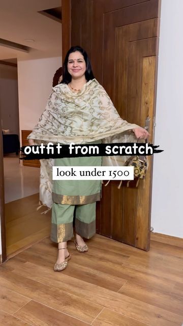 Scratch Outfit Ideas, Outfit From Scratch Ideas, Saree From Scratch, Outfit From Saree, Pinterest Inspired Outfits, Outfit From Scratch, Kurta And Palazzo, Outfits Styling, Kurti Style