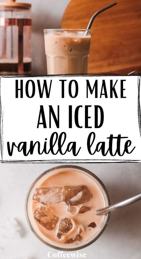 Diy Frothy Coffee, Vanilla Cold Coffee Recipes, Iced Coffee Espresso Recipe, Iced Espresso Recipes At Home, Easy Coffee Recipes Iced, Espresso Recipes Iced, Easy Latte Recipe At Home, How To Make An Iced Latte At Home, Diy Coffee Recipes At Home