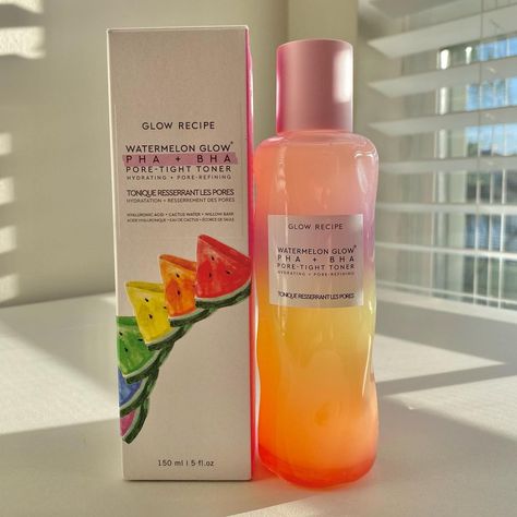 Look at how beautiful !! The new @glowrecipe Watermelon Glow pore-tight toner limited edition bottle for pride month 💜 💙💚💛🧡❤️ #lgbtqally… Watermelon Glow Recipe, Glow Recipe Toner, Cheer Flyer, Cactus Water, Watermelon Glow, Glow Recipe, Willow Bark, Girls World, Pride Month