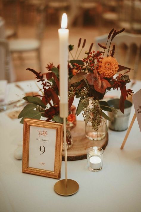 Moody fall wedding