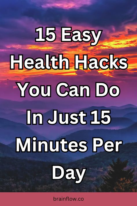 Finding it hard to squeeze healthy habits into your busy day? Discover 15 easy hacks to boost your health in just 15 minutes daily. These simple changes can increase your energy and improve your overall well-being. Click to learn how to effortlessly integrate these tips into your routine. Save this pin for quick and effective health improvements! #HealthyLiving #QuickHealthTips #BoostWellbeing #DailyHealthHacks Cool Snaps Ideas, Easy Life Hacks, Makeup Removal Tips, Easy Hacks, Health Hacks, Health Research, Medical Practice, Simple Life Hacks, Good Health Tips