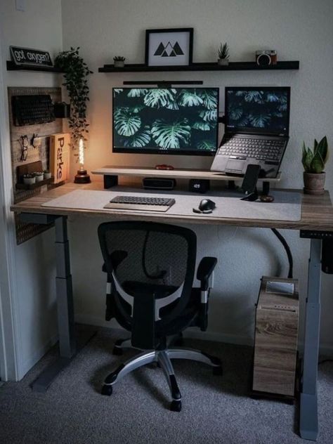 Office Inspiration Workspaces, Minimal Desk Setup, Setup Inspiration, Minimal Desk, Gaming Desk Setup, Dream Desk, Computer Desk Setup, Home Studio Setup, Desktop Setup