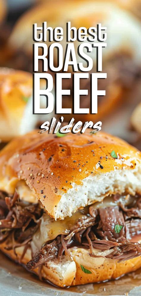 Roast Beef Sliders [25 Minutes] – Chasety Roast Beef Hot Shots, Beef Roast Sliders, Bbq Roast Beef Sliders, Juicy Beef Roast, How To Make Roast Beef For Sandwiches, Roast Beef Panini Recipes, Roastbeef Sliders Au Jus, Roast Beef Sliders With Au Jus, Meals With Roast Beef