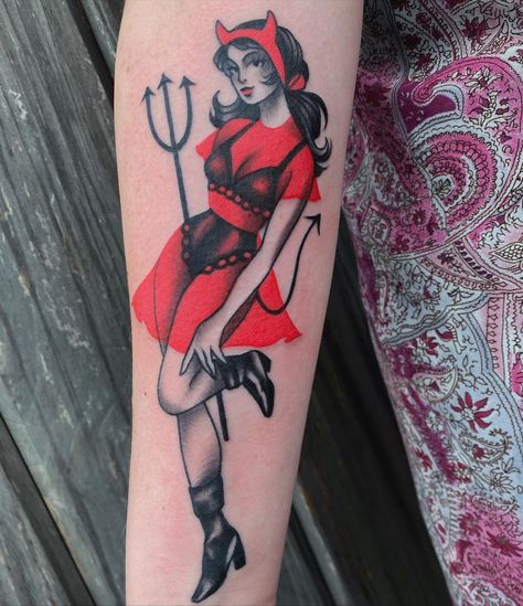 Unique Pinup Tattoo, Pinup Lady Tattoo, Tattooed Pinup Tattoo, Nun Pinup Tattoo, Vampire Pinup Tattoo, Trad Pinup Tattoo, Neo Traditional Pinup Tattoo, Plus Size Pin Up Tattoo, Witch Pinup Tattoo