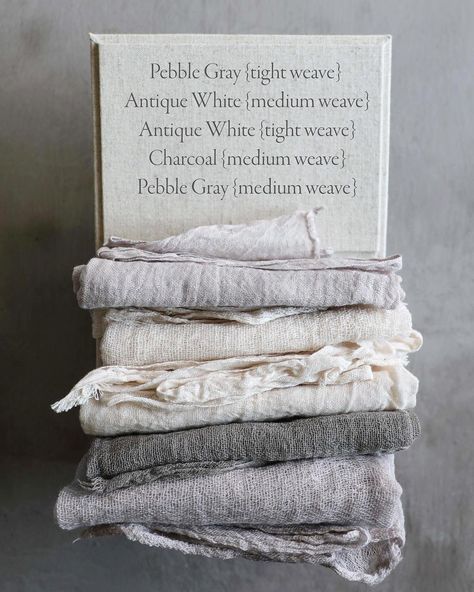 shellie pomeroy  𝚂𝚒𝚕𝚔 & 𝚆𝚒𝚕𝚕𝚘𝚠 on Instagram: “Plant dyed styling fabrics. For a limited time, our cotton table linens are available as individual styling pieces! Select your favorite…” Product Styling, Tablescape Inspiration, Pebble Grey, Photo Box, Linen Paper, Plant Dyes, Muslin Fabric, Antique Textiles, Fine Linen