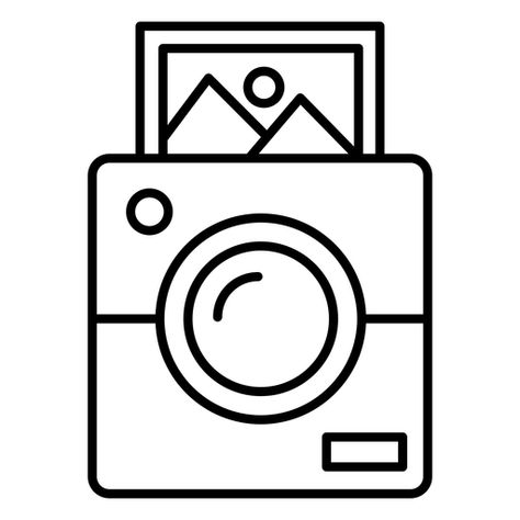 Polaroid camera icon stroke #AD , #camera, #icon, #stroke, #Polaroid Iphone Esthetics, Camera Drawing Simple, Camera Outline, Polaroid Icon, Selfie Icon, Camera Clip Art, Iphone Widgets, Sketch Icon, Camera Drawing