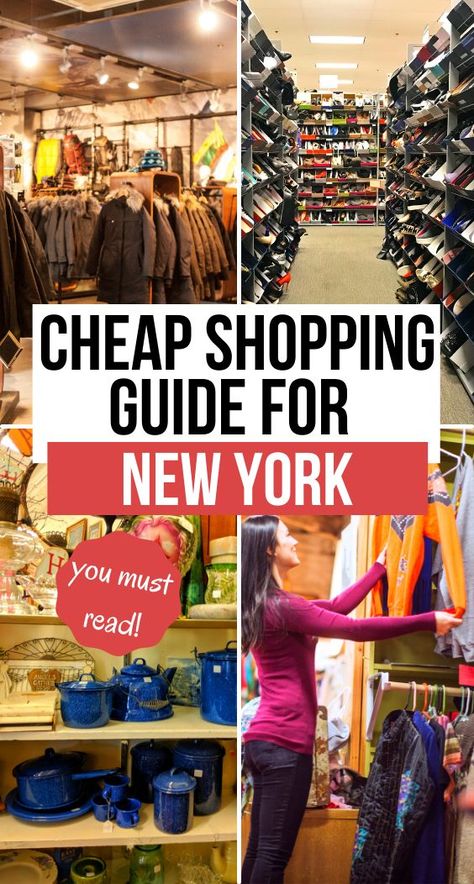 In this post, we covered some of the best places in New York for cheap shopping like cheap clothes, cheap accessories, affordable designer clothes at a discount, cheap souvenirs, the best thrift stores, most affordable outlet malls, and much more. So if you're interested in shopping while you're in New York, then make sure to read this post. #cheapshoppingNYC #shoppingguideNYC #ShoppinginNewYork #NewYorkShoppingGuide Thrift Shop New York, Best Places In New York, Traveling To New York City, New York City Shopping, Nyc On A Budget, New York Trip Planning, Traveling To New York, Best Thrift Stores, New York Shopping